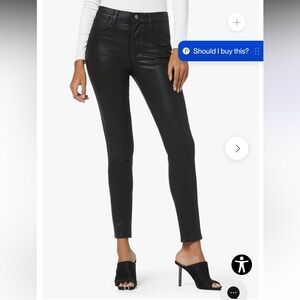 Joes Jeans.  Charlie High Rise Skinny.  Coated Black.  34. NWOT.